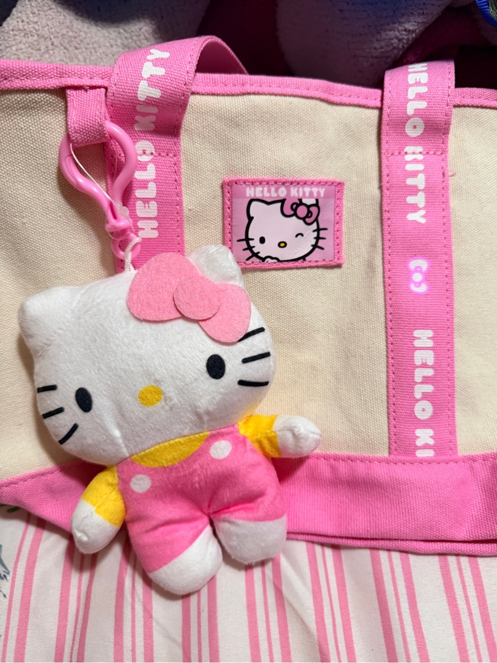 Hello Kitty Cream and Pink Canvas Tote Bag Duo - Picture 4 of 5